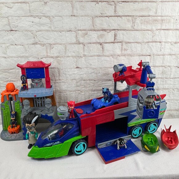 PJ Masks Mystery Mountain Seeker Play Set Car Figure Lot - Picture 1 of 13